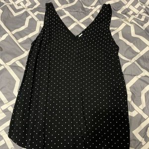 Black polka dot tank!